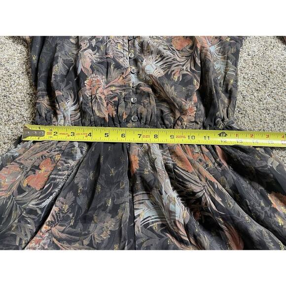 Amuse Society Midi Dress Feather Floral Dress Boho Whimsy Size Small - Picture 5 of 6